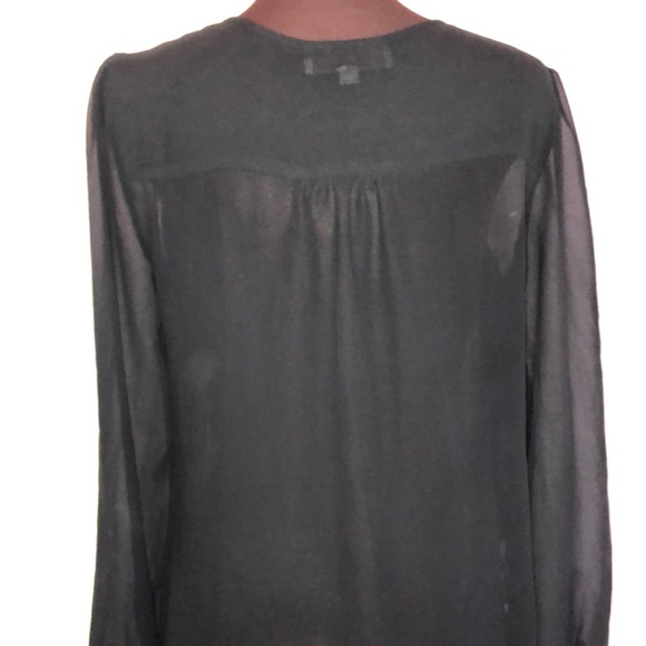 The Loft sheer button down blouse Sz S - Picture 3 of 5